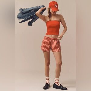 Damson Madder Krissy Linen Blend Boxer Shorts